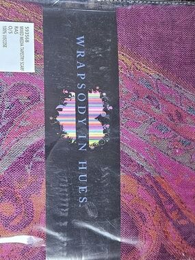 Ras Vibrant Fuchsia and Gold Tapestry Scarf